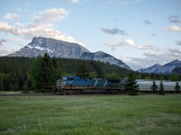 Mt Rundle is in the background as an empty K&S potash train heads east. There really is nothing like the drive west from Calgary, and imagining it in the 1880s. That they built this road by hand....in 4 years. There is nothing but awe at the accomplishment......and 150 miles of scenery that will take your breath away.