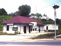 The old CN station at Port Stanley really hasn't changed very much over the years.  In this image, taken in 1982, about 10 years or so before the start-up of todays Port Stanley Terminal Railroad, the structure served as 'Railside' Antiques, and already looks as if the dealers have closed up shop.