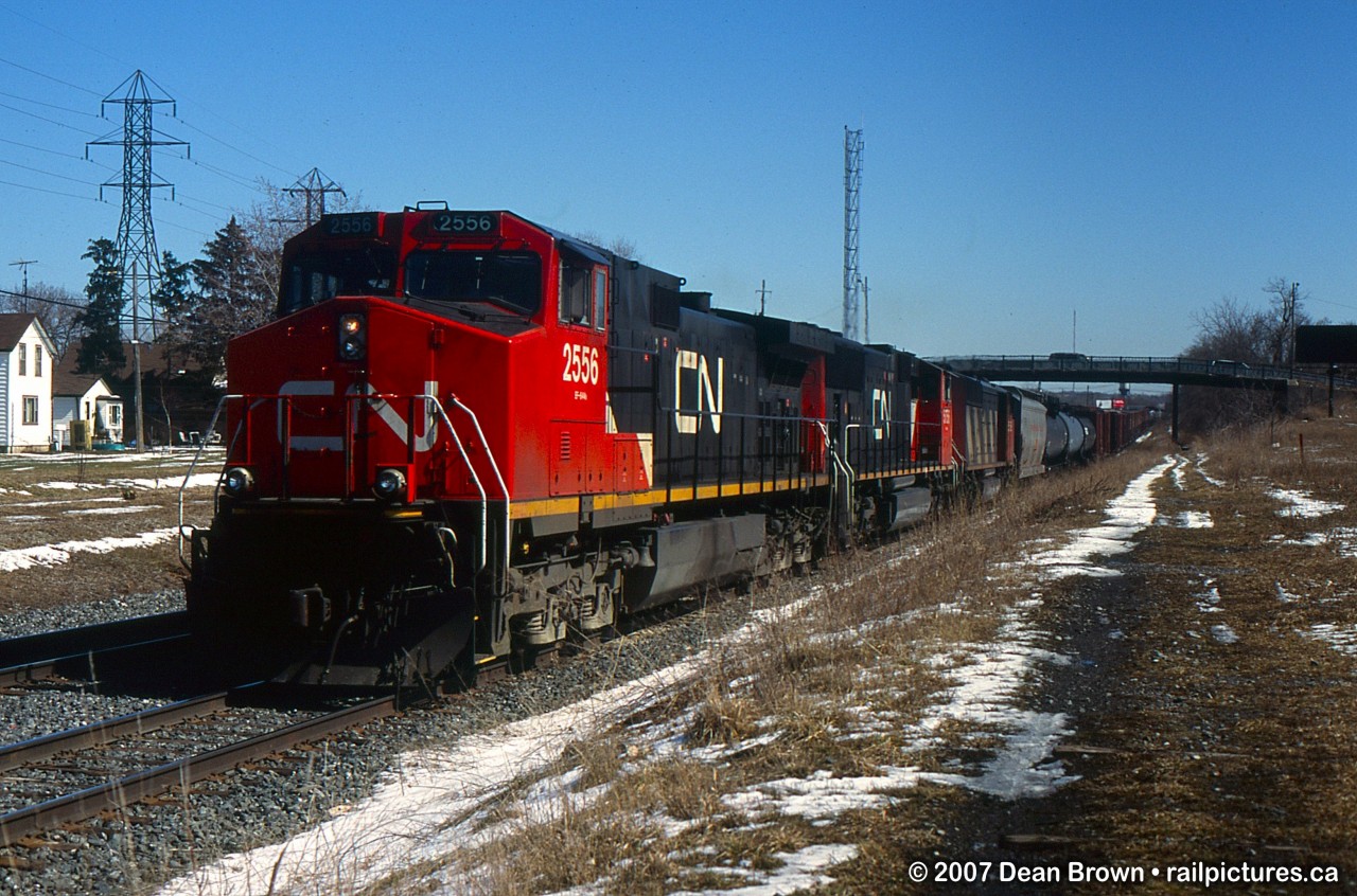 CN 331 with CN C44-9WL 2556, CN SD57I 5756, and CN SD60F 5538.