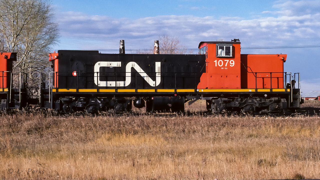The recent posting of the former NAR 302 (CN 1079) from August 20/2023 at the Alberta Railway Museum made a person have a look through the photos. The 1079 made only a handful of trips through Redwater during my time on the Coronado Sub. In this photo the, crew was building a train in the Egremont siding from empty covered hoppers stored on the abandoned portion of the LacLaBiche Sub. It is nice knowing that the 1079 (302) is still being admired and cared for all these years later.