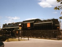 <b> Before the move </b> <br>
CN 6213 was built in 1942 at the Montreal Locomotive Works (MLW) Order No. Q394, Serial No. 69711. It was part of Canadian National Railway's (CNR) fleet of 200 U-2-g class "Confederations", later "Northerns". <br>
No.6213 was retired from active duty in 1959. At the request of the City of Toronto government, the locomotive was donated by CNR to the City of Toronto government in 1960 and put on static display at Exhibition Place. At the request of the Parks Department, it was placed beside the Stanley Barracks' Officers' Quarters, delivered there by temporary rail track. It was officially turned over to the Mayor of Toronto Nathan Phillips on September 8, 1960. <br>
Since 6213's retirement, the members of The Toronto Locomotive Preservation Society (TLPS), her primary caretaker, have faithfully worked to preserve the locomotive. It was moved to the John St. Roundhouse in 2009 at a cost of CA$150,000, paid for by Leon's Furniture, which had opened a store in the Roundhouse.