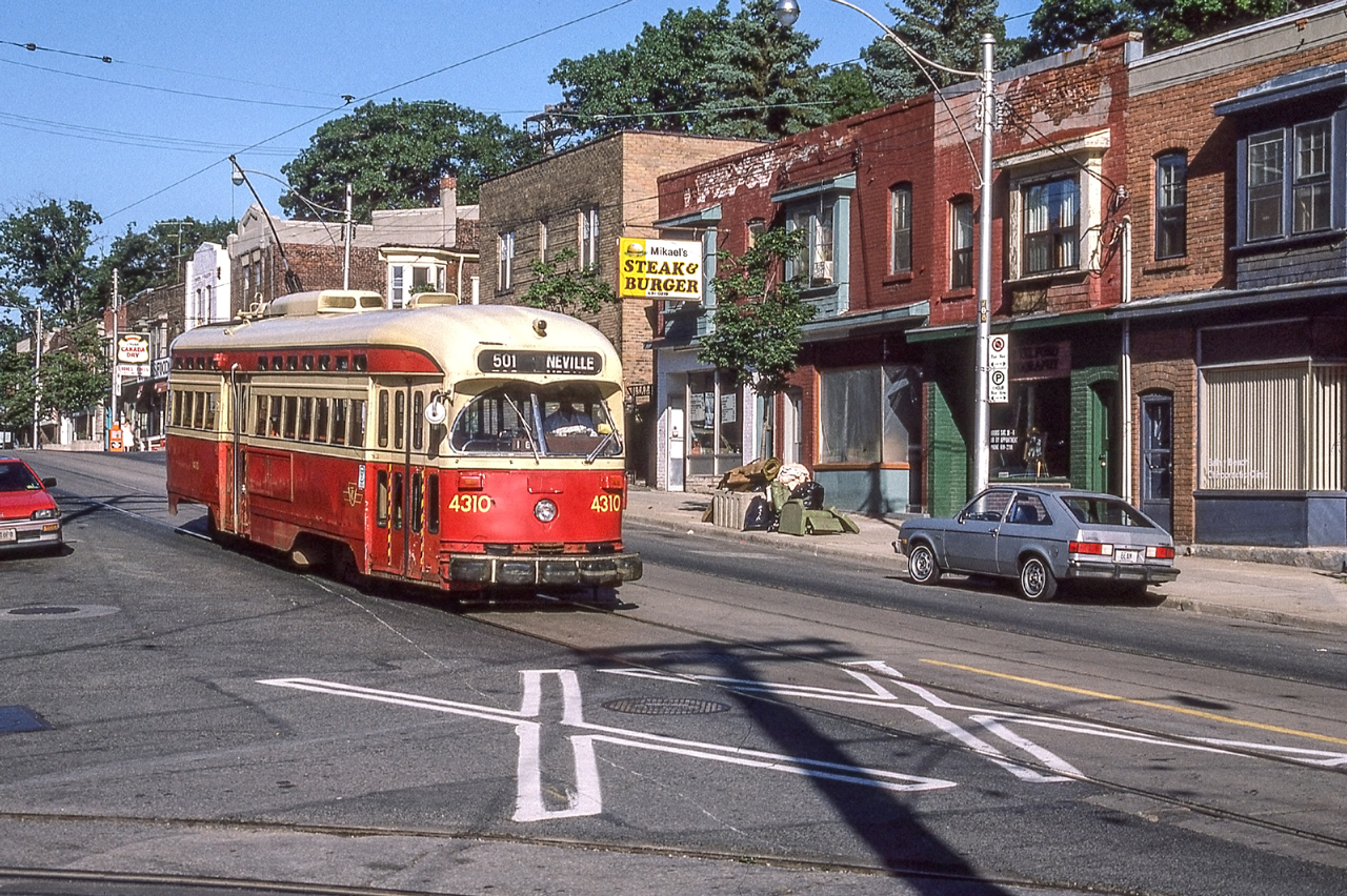 TTC 4310 is in Toronto in the 1980's.