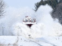 It's been an unusually cold and snowy winter in Southwestern Ontario which means extra plow jobs for Ontario Southland featuring their handsome F Units. A break from the cold with temps above freezing and beautiful winter sunshine made for perfect conditions as they cross Mapleton Line just north east of St. Thomas.