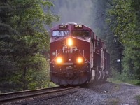 CPKC 9373 leads an eastbound empty coal train through the CPKC Shuswap Sub. At the time of this photo, trains went by every 12 minutes, equaling about 60 trains per day.