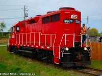 JLCX GP35 3502 Backing onto the Lakeshore Spur.