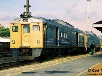 During a September morning, VIA Rail train 185 with RDC-4 6250 and RDC-2 6205 pause to load passengers and camping equipment at the Sudbury, Ontario station. The pair of RDC’s will soon depart Sudbury on the Cartier Subdivision for White River.