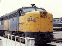 Those Via MLW FPA-4s were a staple at Toronto Union Station for many years. The 6793 is seen here awaiting assignment in July of 1982. I am still amazed that we could sign a release and go all over the facility in those "good old days!"
