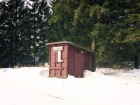 Yes, it WAS a station.  It is listed in a book of Ontario stations as a "flag stop" but it certainly doesn't look like it had seen much action by the time I got around to photographing it. And it hadn't. It has been a long time since passenger trains ran on the line and even in 1977 a freight move was something of a wonder for the locals. The previous station was removed and transferred to the nearby Lake Island Conservation area, and this replacement was deemed adequate.
The line eventually became part of the Canadian Pacific.
The old CVR (Credit Valley Railway)  Elora Sub was torn up in 1987 and it is now the Elora-Cataract trailway.
No idea where this 'fancy' structure ended up. Probably now residing in some local farm as a mini storage building.  Hope so.