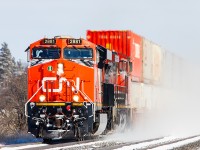 CN 2881 least an afternoon westbound on the north track through Trenton.