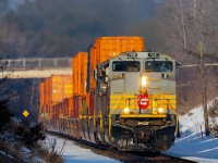 It's not often the right locomotive is leading at the right time.  Every now and then it happens though as 7018 leads a westbound into the evening sun on the climb out of Trenton.
