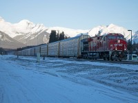 "Behind the blue Rockies, the sun is declinin'. The stars they come stealin' at the close of the day..." Those words, from Gordon Lightfoot's masterpiece Canadian Railroad Trilogy, sum up this photo of CPKC 149 speeding through Banff with 7492 up front and mid-train DPU 8061. Even though January days in the mountains are short, it's still been a good one with eight daylight trains. 