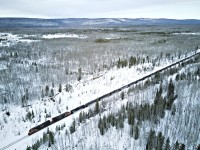CN 2840 leads a southbound LPG train south towards Chetwynd.