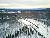 CN 2776 shoves a southbound LPG train towards Chetwynd BC. 