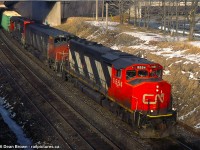 333 with CN GP40-2(W) 9554, CN HR-616 2106, and CN SD40-3 6002