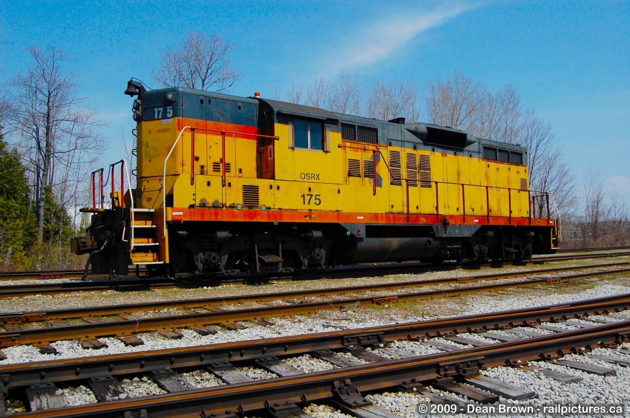 OSRX GP9 175 ON Display at Guelph Junction.