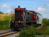 TRRY S-13u 108 heads southbound at Tunnel Bridge on the TR Canal Spur.