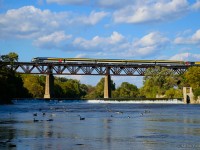 VIA 76 over the Grand and the geese.