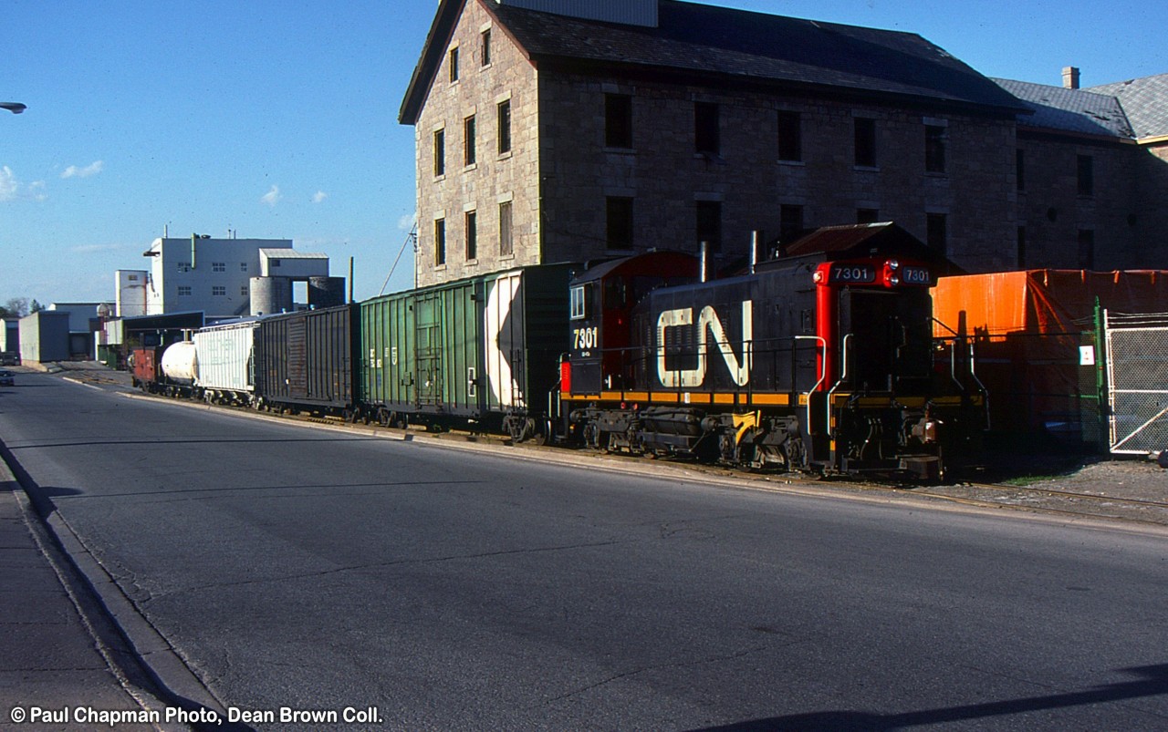 CN SW1200RS 7300 on the CN Pine Street lead.