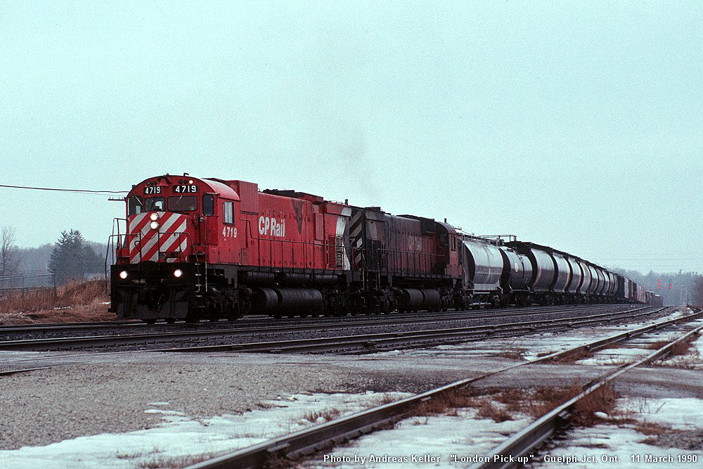 CP 4719 and a second big M lead the "London Pickup" 36 years to the day of this posting