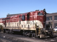 TH&B 73 is in Hamilton, Ontario on March 27, 1984.