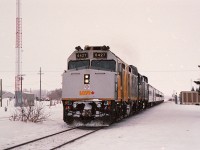 An hour late Via Rail 693 making its first stop in Portage La Prairie on January 4th 2026.
