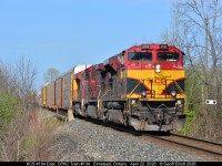 After shooting CPKC 9766 at Belle River I happened to hear another eastbound getting a clearance out of Windsor.  Thanks to Bob Burd for a timely heads up and I was able to snag KCS 4154 East, CPKC Train #134, at Elmstead as it crossed the Pike Creek Bridge.