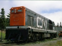 Just two days after his wedding, the photographer was enjoying his honeymoon at the Trinity Loop Park and exploring all the attractions it offered. Former Terra Transport G8 locomotive 802, one of 3 of the 6 that was preserved following the shutdown of the Newfoundland Railway, was a delight to behold. Built in 1956 by GMD of London, the 875 horsepower unit with narrow gauge A-1-A trucks was a perfect match for the the Argentia, Carbonear and Bonavista branchlines of Newfoundland and served admirably for 30 years. This particular unit had the distinction of leading the first diesel hauled train over the 88 mile Bonavista branch on March 27, 1956 as well as the last lead unit on its final on November 23, 1983.The Trinity Loop, built in 1911, was the only visible railway loop in North America and it too was preserved. As for the 802, it was sadly scrapped in the 2000's after the park shut down, leaving only sisters 803 in Carbonear and 805 at Exporail. Fortunately, 802 and all her siblings can be seen in action in my latest, BRANCHLINES OF NEWFOUNDLAND, released by Seaweed Publishing of Newfoundland.