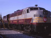 CP 4082 and 8574 rest at Windsor in early 1964. These dual-service units probably are the power for train No. 20, "the Overseas" which was due to depart Detroit at 4:25 PM and change to CP engines at the NYC Windsor station (before departing for Toronto and an overnight run to the Windsor Station!) No. 20 and its westbound counterpart No. 21 would change from conventional trains to RDCs west of Toronto at the April 1964 change of card. (Thanks to Doug Wilson for help identifying the photo location.)