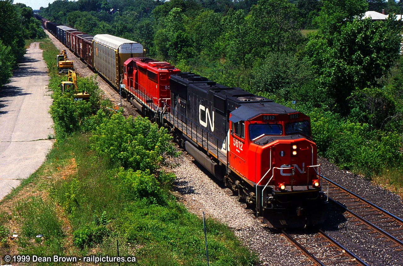 449 with CN SD70I 5612. This was when LEDCOR was installing fibre optics along the south track of the CN Grimsby Sub.