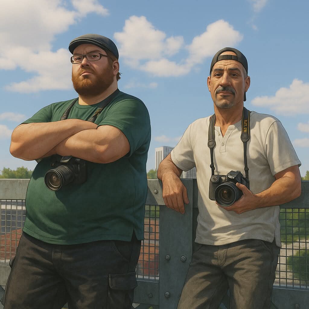 Rockstar Games presents GTA Railfan City characters.