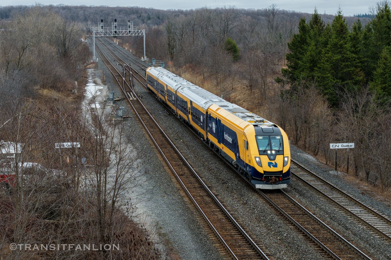 The second day of Ontario Northland’s brand new Northlander Siemens charger-venture trainset’s 1000 Mile Testing/Familiarization trip, ONT 930-ONT 939 running southbound on CN Bala sub as P30031 01 from North Bay to VIA Toronto Maintenance Centre.