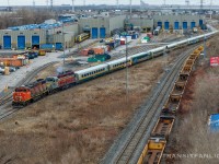 CN X52221 07 with CN 4789 and IANR 3811 for power, lifting 11 stored Light-Rapid-Comfortable coaches from VIA MMC to AIM Recycling in Rivière-des-Prairies for scrap.

List of LRC cars to be scrapped April 2026
VIA 3303 green/economy
VIA 3332 green/economy
VIA 3474 green/business
VIA 3362 green/economy
VIA 3310 green/economy
VIA 3326 green/economy
VIA 3331 green/economy
VIA 3320 green/economy
VIA 3322 blue-faded flag/economy
VIA 3321 green/economy
VIA 3327 green/economy