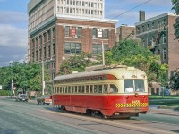 TTC 4458 is in Toronto on July 30, 1986.