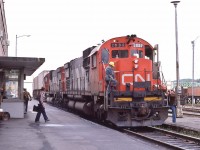 <br>
<br>
High Priority High Horsepower
<br>
<br>
CN LASER service
<br>
<br>
<br>
<br>
Deep into Republic of Madawaska territory, at Edmundston, June 10, 1981 Kodachrome by S.Danko
<br>
<br>
Intermodel  TOFC train(s) # 231 (Montreal ) and #233 (Toronto) 
<br>
<br>
Century Power MLW 1968 built C-630M CN #2032 &  CN #203x
<br>
<br>
<br>
more
<br>
<br>
<br>
<a href="http://www.railpictures.ca/?attachment_id=  51376">  Republic territory   </a>
<br>
<br>
sdfourty
