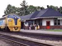 <br>
<br>
ON 1984 in 1980
<br>
<br>
Daily except Saturday, ON #121 at Gravenhurst, June 22, 1980 Kodachrome by S.Danko 
<br>
<br>
Note the seventies era Datsun and Ford F150.

