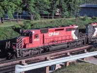CP 5645 is eastbound just east of Bayview Junction, Ontario on June 17, 1980.