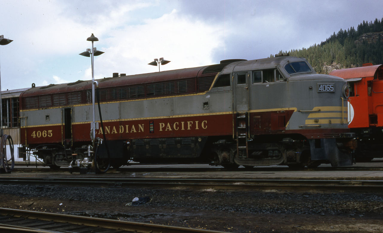 Looking a little worse for wear, CPR 4065 rests outside what looks like the Nelson BC shops.
Thanks again to Jacob Patterson for the scanning, corrections are always welcomed trying to place these slides.