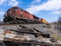 What I believe to be CP no.2-133 pulls ahead while working Agincourt Yard in the east end of Toronto, with GEVO 8786 and AC44 9719 up front for power.