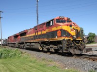 Slowly headed eastward along the Galt Subdivision, 4792, a GE ES44AC was being assisted by a CP GE ES44AC, 8751 as they come through the the famous CN CPKC diamond in London Ontario.