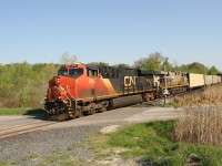 2907,(GE ES44AC), leads 3919 , (GE ES44AC) southbound down the Halton Sub on a beautiful long weekend holiday. 