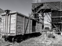 A very old boxcar with a very old coal loading facility... The Atlas Coal mine. Everything is in pretty decent shape!