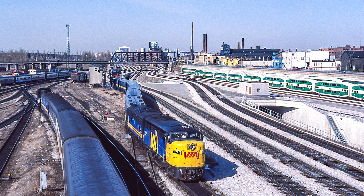 VIA 6790 is in Toronto on March 28, 1984.