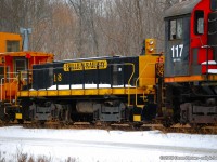 TRRY 168 Slug repainted in Trillium paint Scheme to match with TRRY S-13u 108 out at Feeder West.