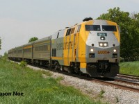 VIA Rail P42 910 leads one of the last 84’s that I ever photographed with a solid Budd consist in 2025. Since that time, it has happened very seldomly as the new modern Siemens Venture trainsets have primarily taken over Guelph Subdivision trains 84 and 87. 