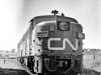 CN 6763 is in the CN Spadina engine facility in Toronto on (I believe) September 13, 1969.