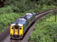 VIA 6102 is near Bayview Junction, Ontario on August 11, 1987.