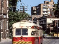TTC 4472 is in Toronto on August 11, 1987.

