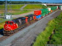 CN SD70M-2 8948 and CN ES44DC 2306 passing through former Ash, now signals removed and double track between Derry Rd. and Tansley.