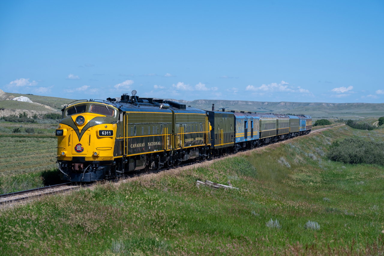 On July 17th 2026 Eastend Scenic Rail Tours operated its first excursion open to the public. The first trip seemed to go quite well despite the very high temperatures with prevented the train from reaching all the way to Ravenscrag, hopefully Eastend Scenic Rail Tours will flourish in the coming years.