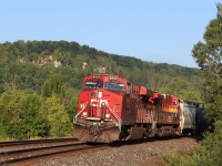 An early morning drive didn't disappoint today. Eastbound CPKC manifest freight descending the Niagara Escarpment about to cross Steeles Ave., W in Milton.

